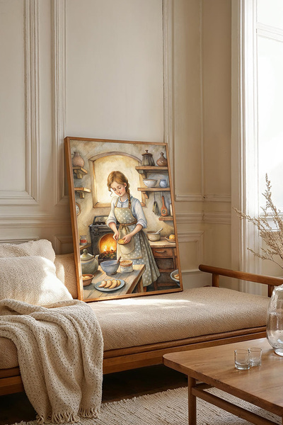 Dekorsiahome Tablou dintr-o singură bucată cu ramă din lemn TK3072