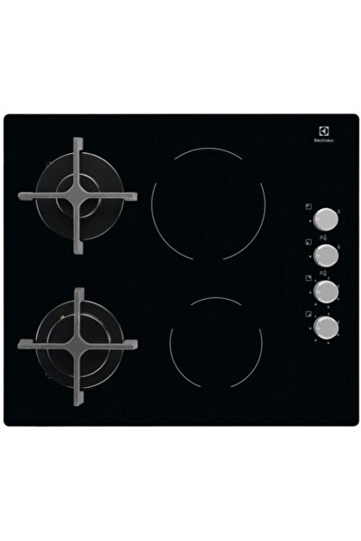 Electrolux Built-In Mixed Hob, 2 Gas & 2 Vitroceramic Zones, Electric Ignitio...