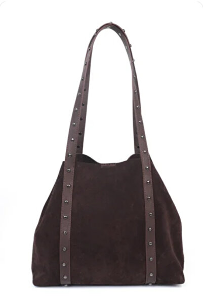 YASEMİN ÇANTA حقيبة كتف نسائية من الجلد من ياسمين YC2075-S باللون البني