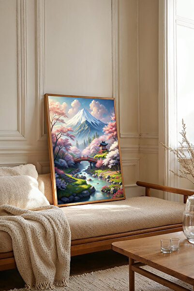 Dekorsiahome Tablou dintr-o singură bucată cu ramă din lemn TK3094