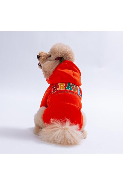 Pawstar Turuncu Bronx Brave Köpek Hoodie Köpek Sweat Köpek Kıyafeti Kedi Kıya...