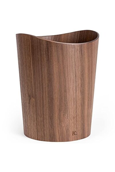 OEM Waste bin, desk, Kazai Borje, walnut, veneer wood, diameter 23.4 cm, capa...
