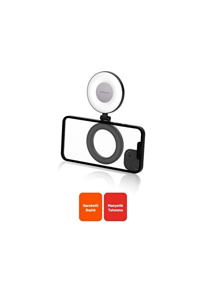 Polosmart PBS158 MagSafe Selfie Işığı 36 LED 3 Mod Manyetik Telefon Kamera Video Işığı 180° Hareketli