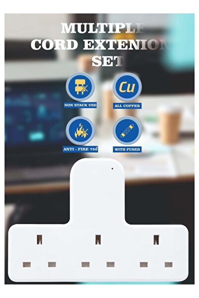 Generic MOVAL Wall Power Extension with 3 Outlets and Light Indicator, Compac...