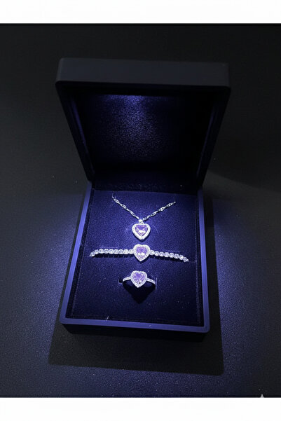 Nutly Accessories 8 Mart Kadınlar Günü Hediyesi Işıklı Kutulu Kalp Detaylı Zi...