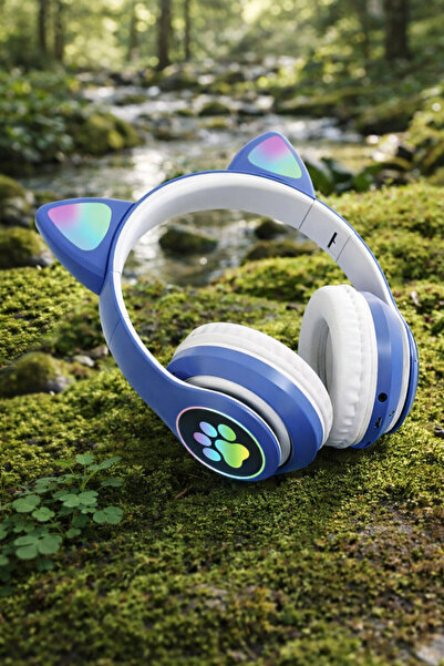 Yeşil Bilişim PATİLİ IŞIKLI KEDİ KULAKLI BLUETOOTH KULAKÜSTÜ KULAKLIK