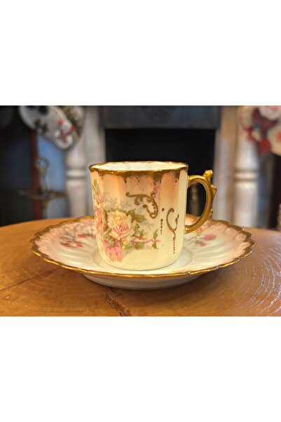 tayfuntufan antika koleksiyon French Limoges Hand-Painted Porcelain Turkish C...