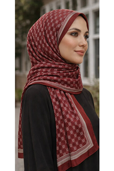 Mavi İpek Burgundy Series Soft Cotton Shawl D3