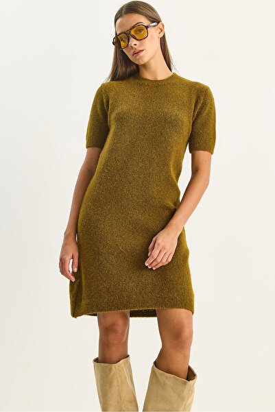 Hiccup LUCCI Knit Midi Dress with Crew Neck