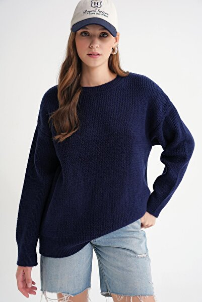 Hiccup Mixray Ribbed Long Sleeve Knitted Sweater