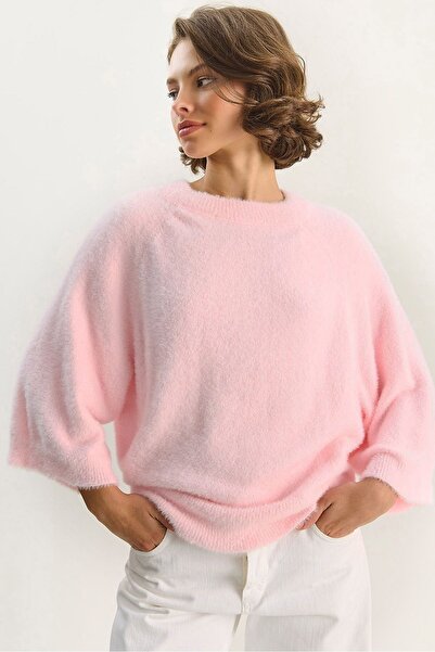 Hiccup LUCCI Textured knitted sweater with round collar