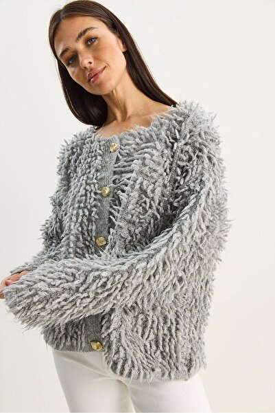 Hiccup LUCCI Teksturime Button-Up Cardigan