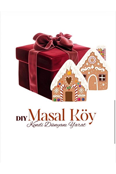 Masal köy Kendi Dünyanı Yarat -mini bahçe alçı figür boyama sukulent dekoratif hobi bahçesi