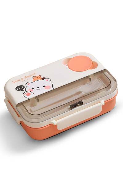 BAYBEE 900ml Stainless Steel Kids Lunch Box, 6 Compartments, Leakproof Bento ...