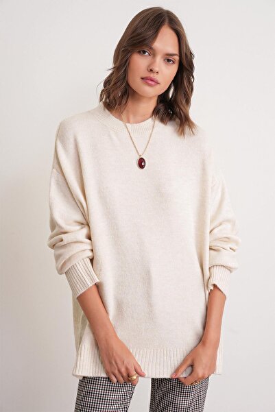 Hiccup Mixray Oversized knitted sweater with round neck