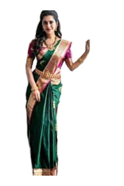 MYSMAR Green Silk Saree - MAF3003 | Green