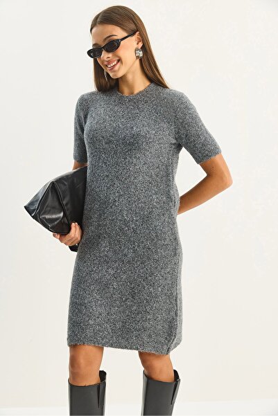 Hiccup LUCCI Knit Midi Dress with Crew Neck