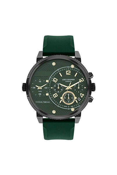 Lee Cooper Green Silicone Cord Men's Wristwatch Lc07650.677