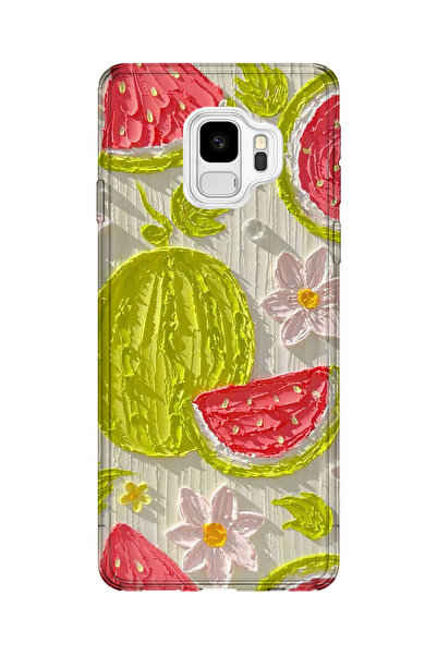 lelia حافظة هاتف شفافة مطبوعة متوافقة مع هاتف سامسونج جالاكسي S9 |   مجموعة: ...