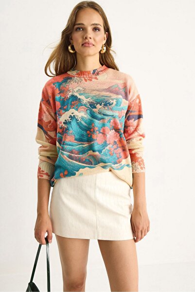 Hiccup Bianco Lucci pieced knitted sweater