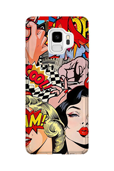 lelia حافظة هاتف شفافة مطبوعة متوافقة مع هاتف سامسونج جالاكسي S9 |   مجموعة ك...