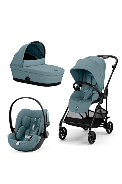 Cybex Gold Cybex Melio Carbon 3-in-1 Stormy Blue Stroller with Cloud G i-Size...