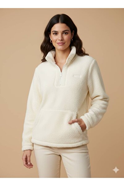 Pink Export Plush Half-Zip Pocket Sweatshirt
