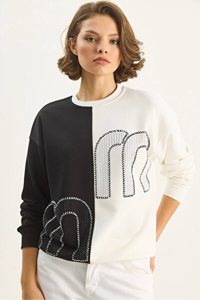 Hiccup LUCCI Oversized logo print crew neck sweatshirt