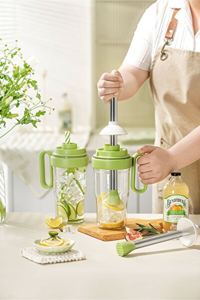 M'art Home Pinmoo BoomMix Meyve Ezmeli Shake & İçecek Hazırlama Kupası – Buz ...