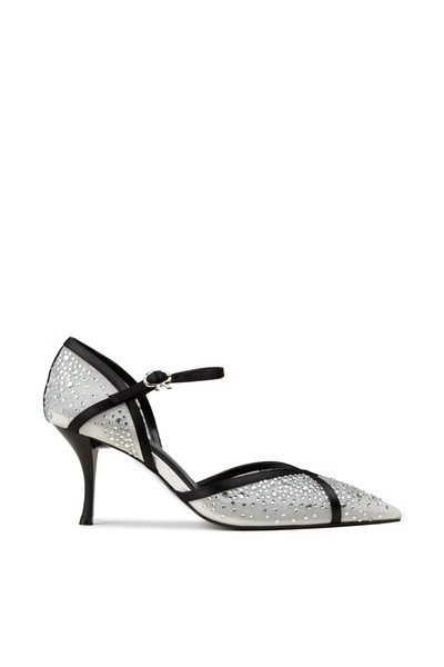 Deery Women's White Transparent Heeled Shoes