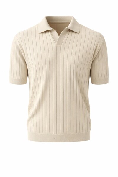 Plus Scorpion Ανδρικό πλεκτό μπλουζάκι με λαιμόκοψη πόλο, στενή εφαρμογή, με ...