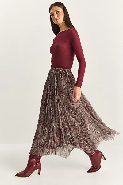 Hiccup LUCCI High-Leg long skirt with ethnic print