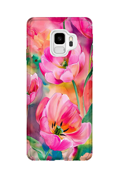 lelia حافظة هاتف شفافة مطبوعة متوافقة مع هاتف سامسونج جالاكسي S9 |   مجموعة: ...