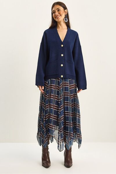 Hiccup LUCCI checked midi Checked with Lined