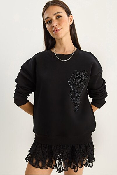 Hiccup LUCCI long-sleeved sweatshirt with round collar