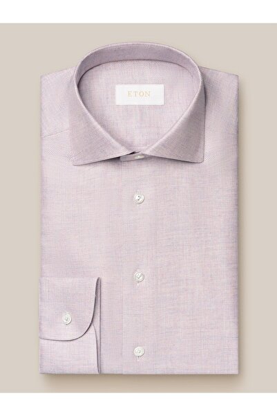 Eton Lila Pamuk Kaşmir İpek Gömlek