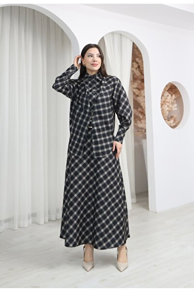 MODAELA Plaid Patterned Skirt Set