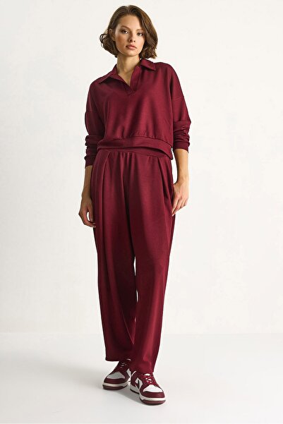 Hiccup LUCCI High-Leg textured knit two-piece set