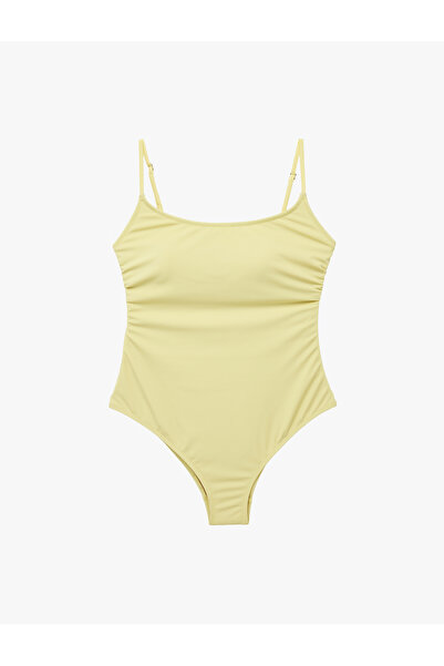 Koton U Neck Thin Strap Swimsuit