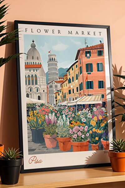 Saturn Pisa Italy Framed Painting Aesthetic Wall Decor for Living Room and Of...