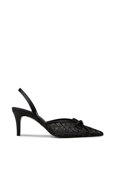 Deery Women's Black Transparent Evening Dress Shoes