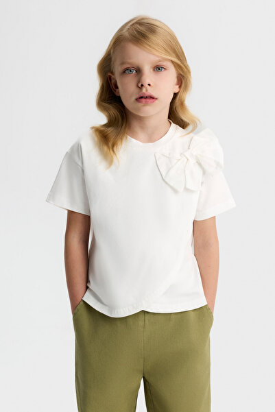 NK Κοριτσίστικο μπλουζάκι Pure 4-8 ετών Εκρού