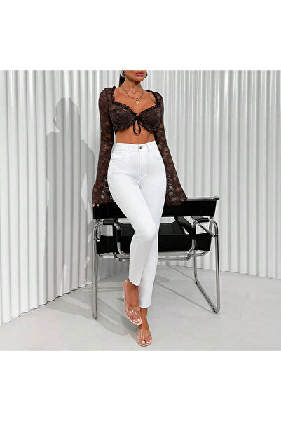 connemara Jeans Women's White High Waist Skinny Fit Jean Pants Narrow Leg Str...