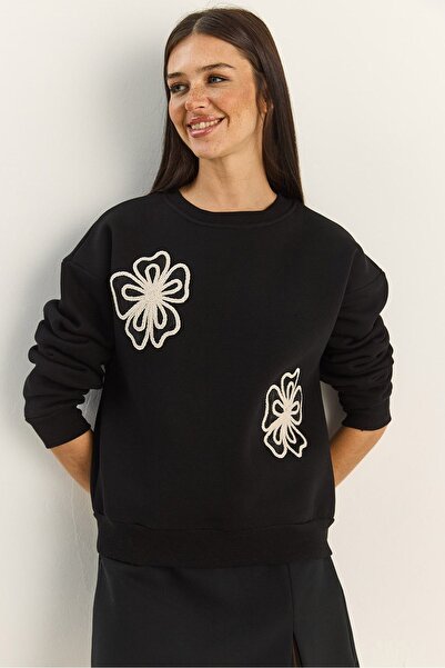 Hiccup LUCCI Embroidered round-neck Cotton sweatshirt