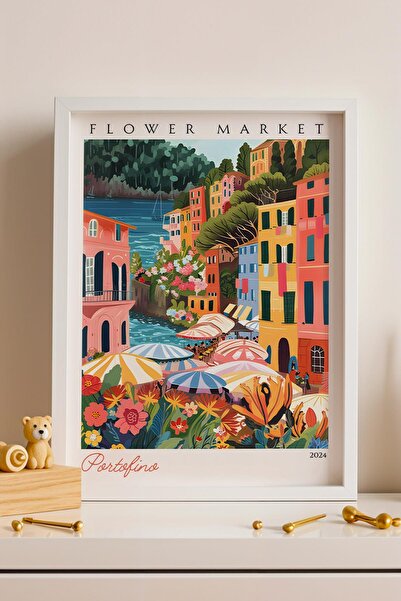 Saturn Portofino Italia Tablou înrămat Iubitorii de călătorii Decor estetic d...