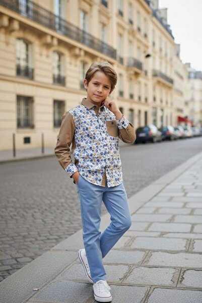 Louis Fabel New Season Cotton Colorful Long Sleeve Children's Shirt