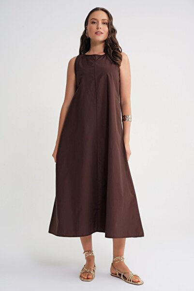 Hiccup Mixray loose-fit maxi dress with button closure and pockets