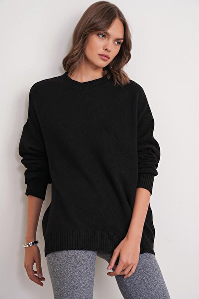 Hiccup Mixray Oversized knitted sweater with round neck