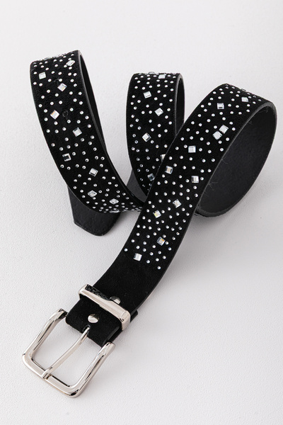 Pantastic Jeans 3.5 Stone Silver Suede Imitation Leather Women's Waist Belt