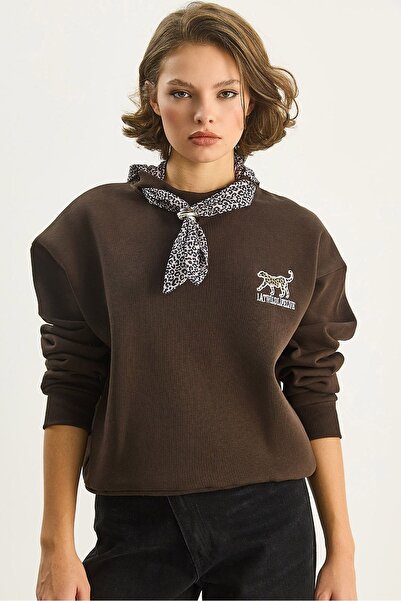 Hiccup LUCCI Crew Neck sweatshirt thaj printirime aksesorienge detalura